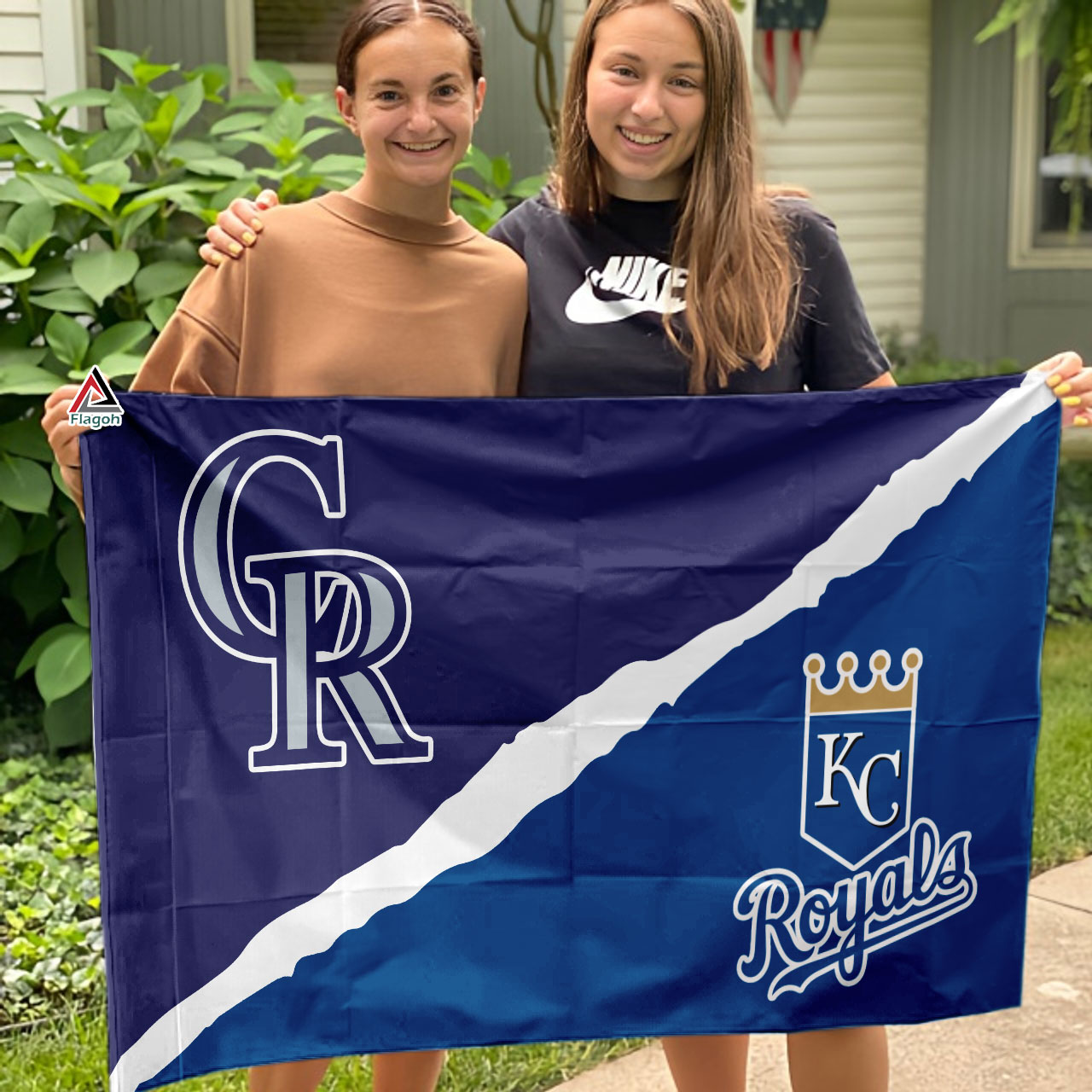 Rockies vs Royals House Divided Flag, MLB House Divided Flag - Image 3