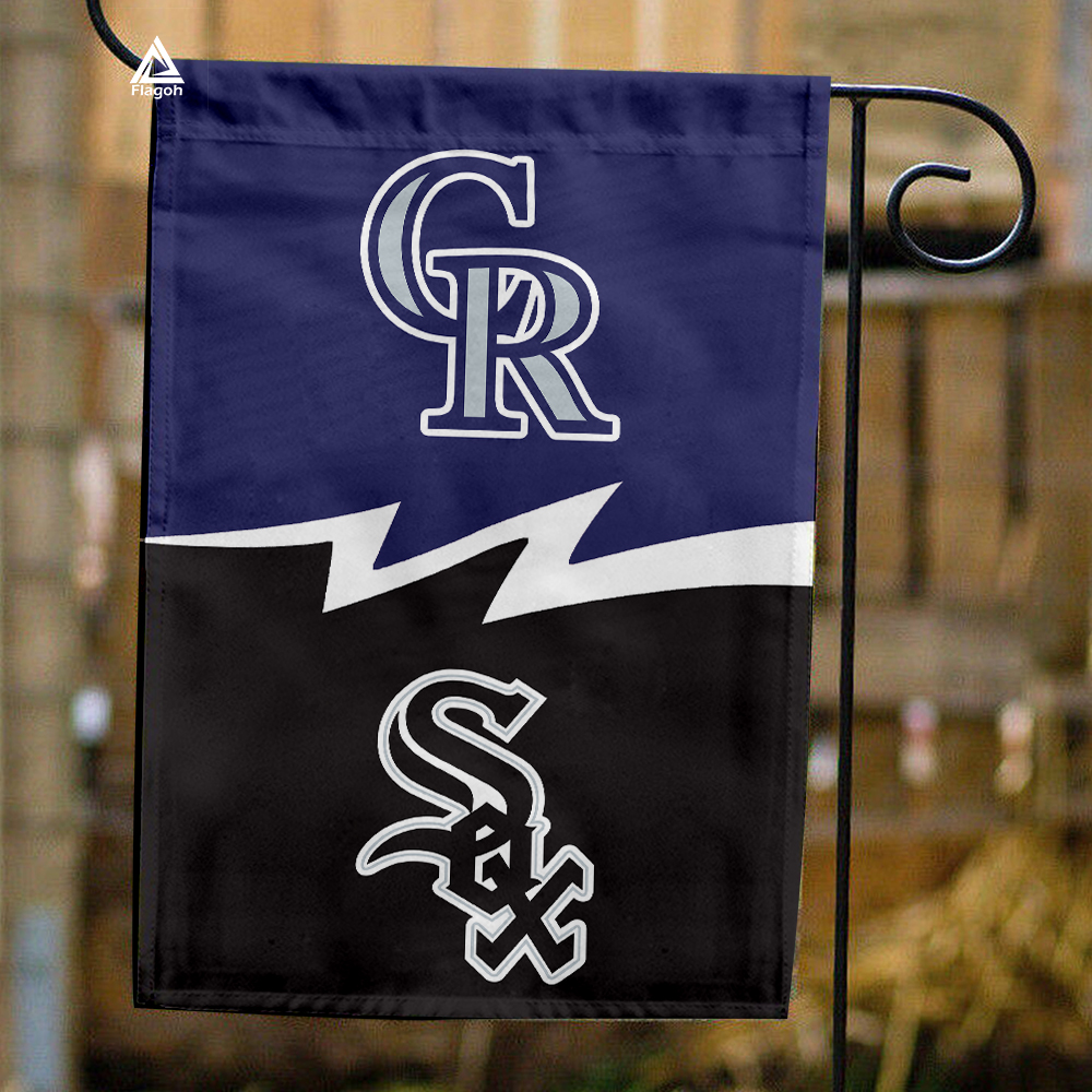 Rockies vs White Sox House Divided Flag, MLB House Divided Flag