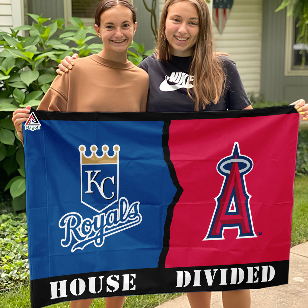 Royals vs Angels House Divided Flag, MLB House Divided Flag - Image 3