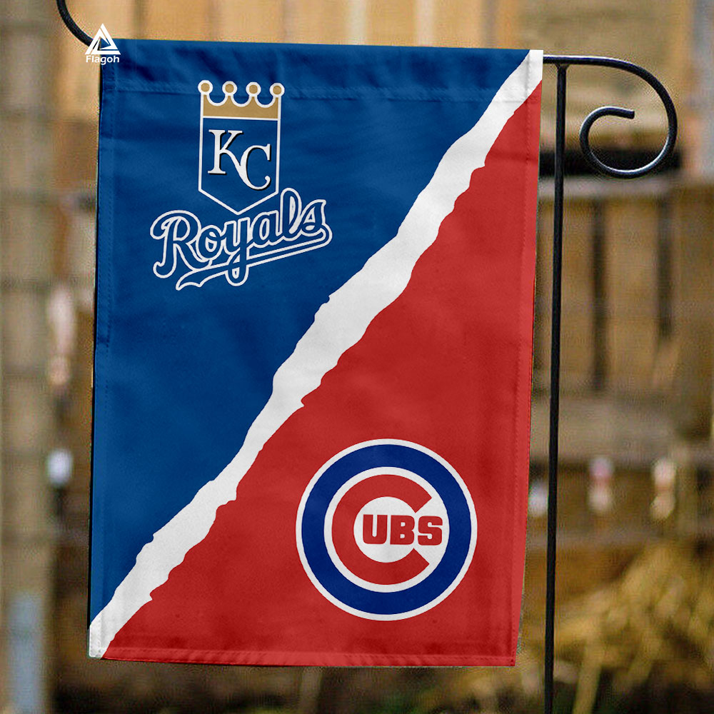 Royals vs Cubs House Divided Flag, MLB House Divided Flag