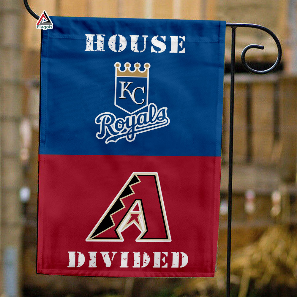 Royals vs Diamondbacks House Divided Flag, MLB House Divided Flag