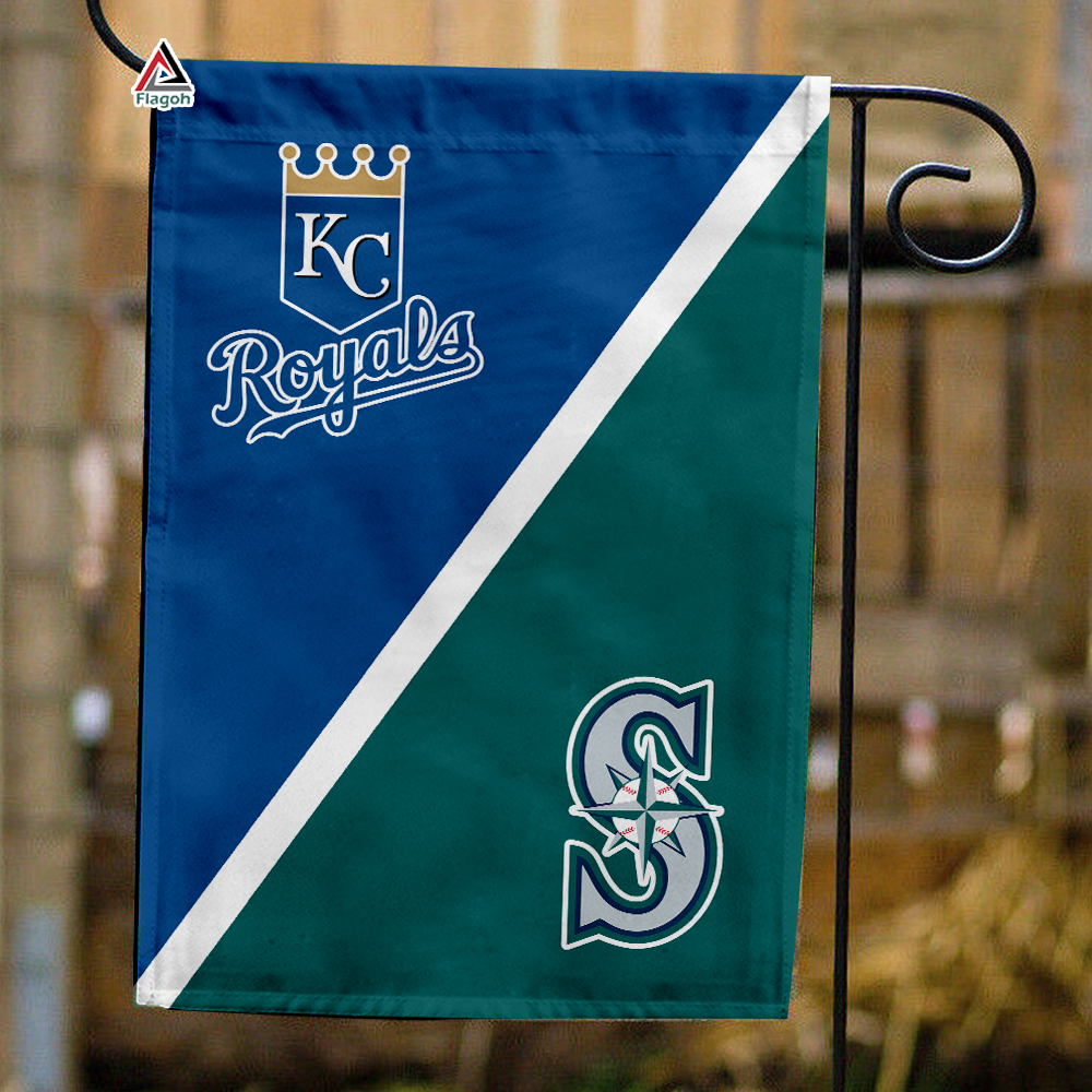 Royals vs Mariners House Divided Flag, MLB House Divided Flag
