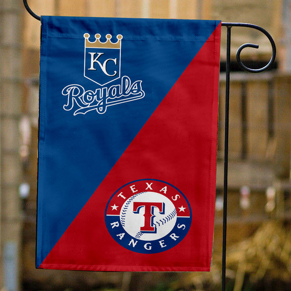 Royals vs Rangers House Divided Flag, MLB House Divided Flag
