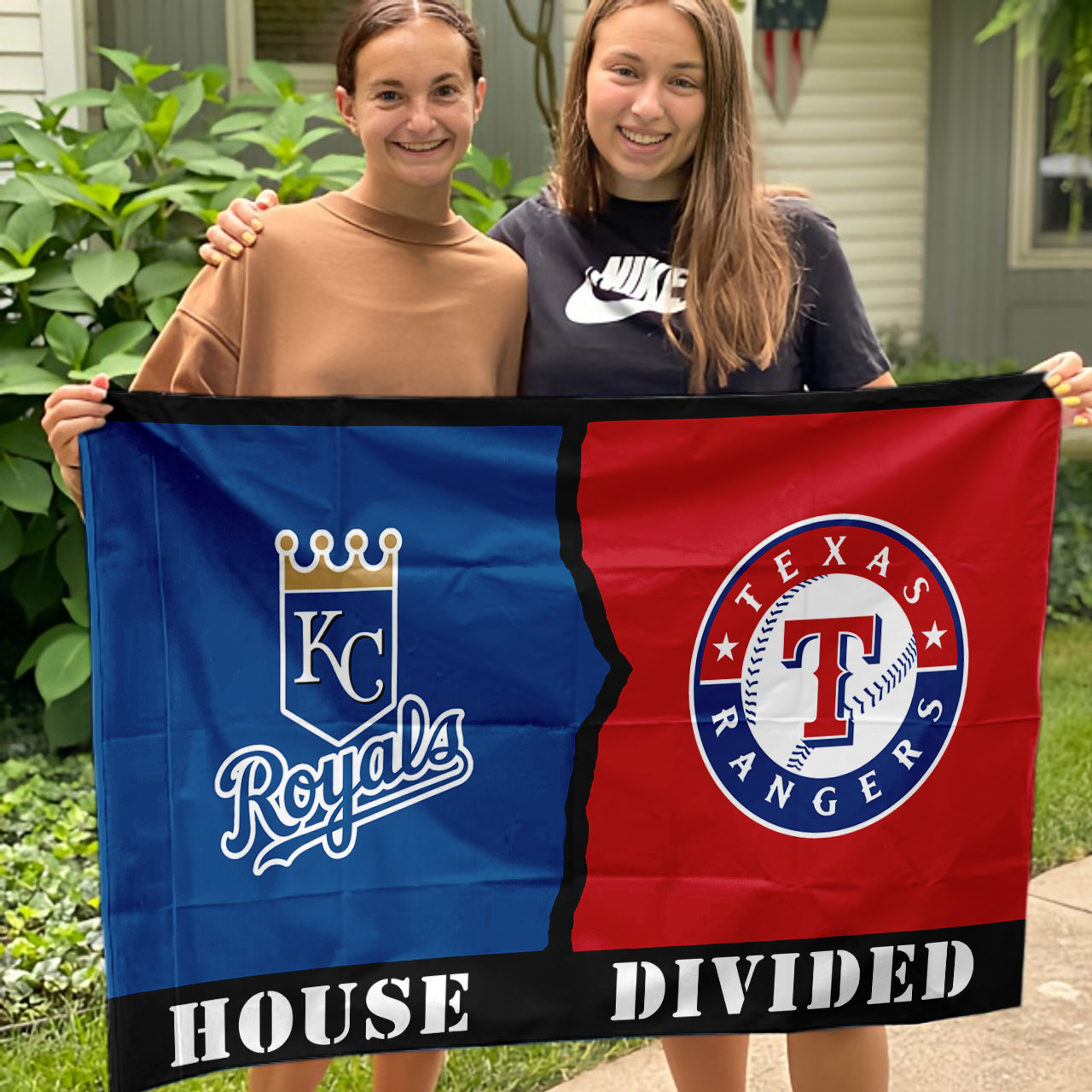 Royals vs Rangers House Divided Flag, MLB House Divided Flag - Image 3
