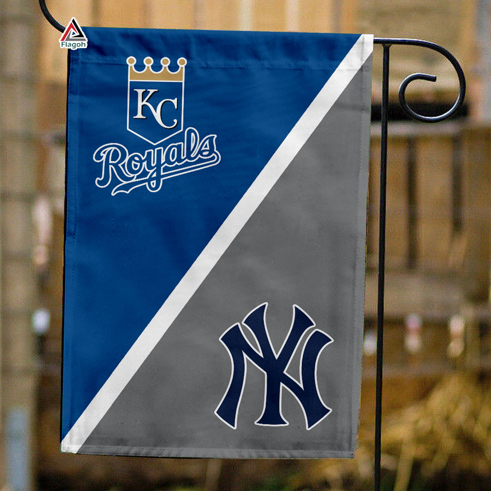Royals vs Yankees House Divided Flag, MLB House Divided Flag