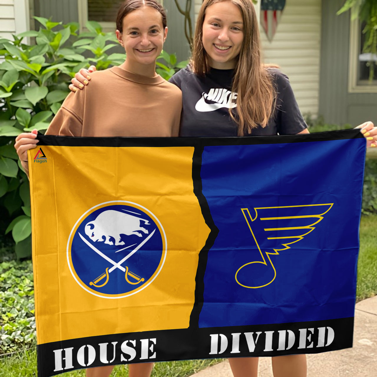 Sabres vs Blues House Divided Flag, NHL House Divided Flag - Image 3