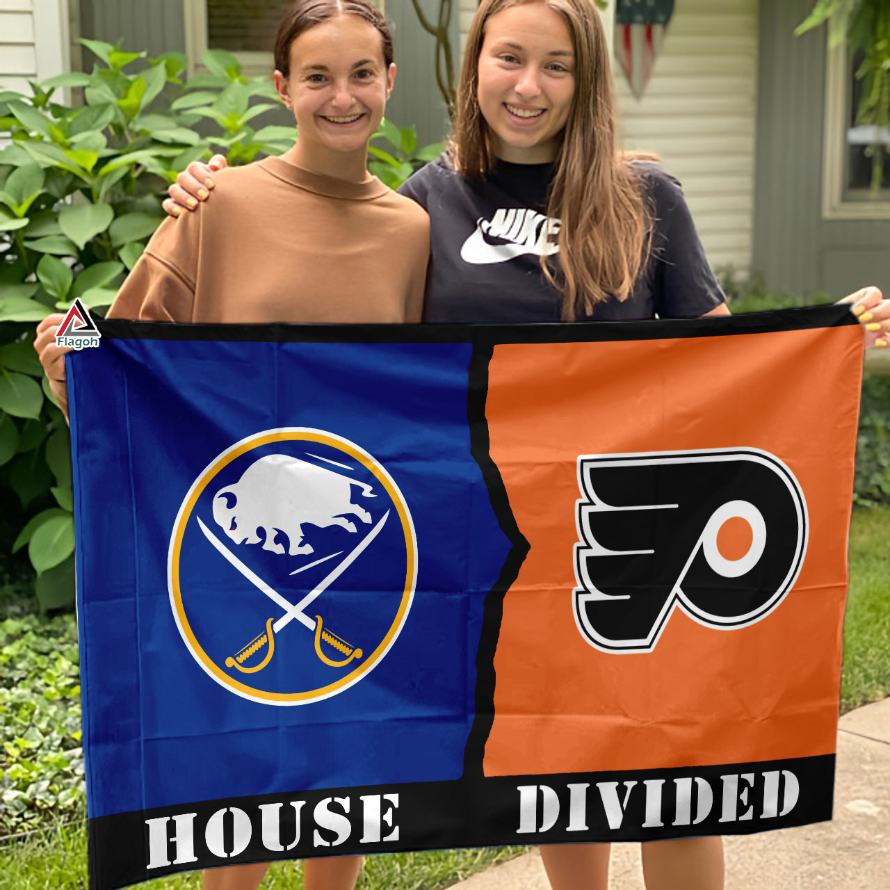 Sabres vs Flyers House Divided Flag, NHL House Divided Flag - Image 3
