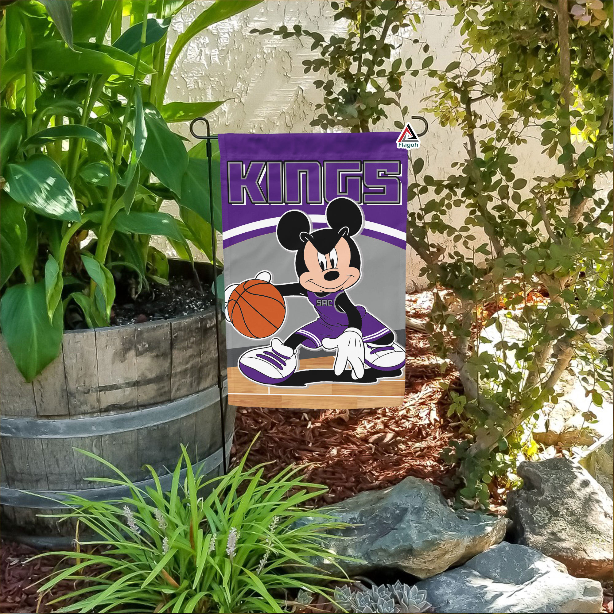 Sacramento Kings x Mickey Basketball Flag, NBA Premium Flag - Image 3