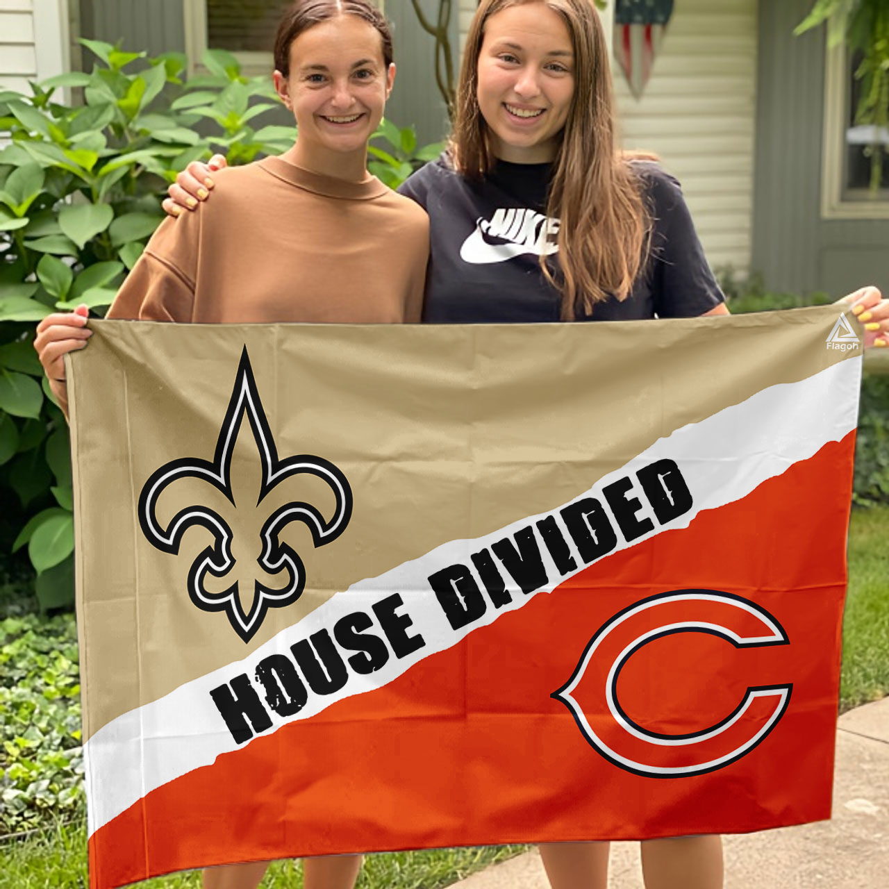 Saints vs Bears House Divided Flag, NFL House Divided Flag - Image 3