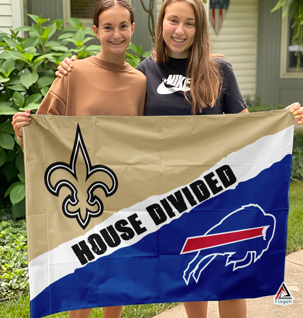 Saints vs Bills House Divided Flag, NFL House Divided Flag - Image 3