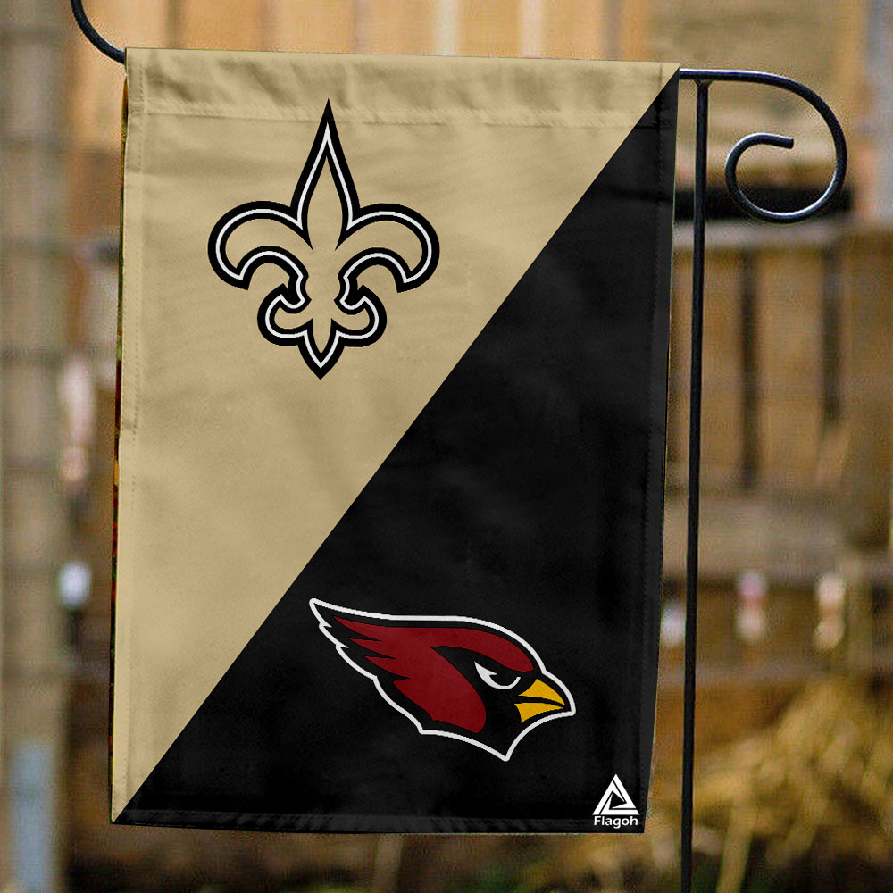 Saints vs Cardinals House Divided Flag, NFL House Divided Flag
