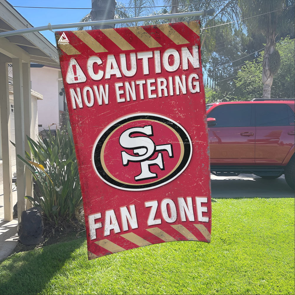 San Francisco 49ers Fan Zone Flag, NFL Welcome Sport Flag - Image 3