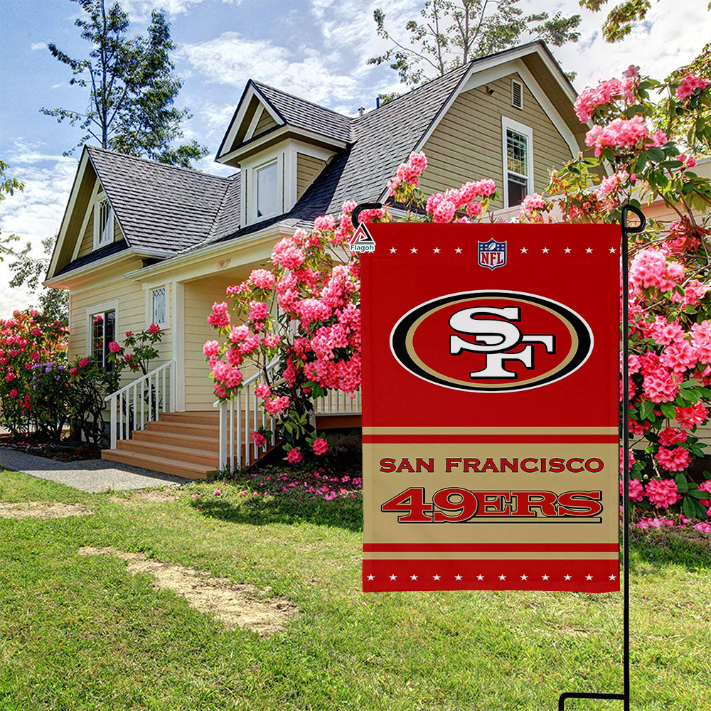 San Francisco 49ers Football Team Flag, NFL Premium Two-sided Vertical Flag - Image 3