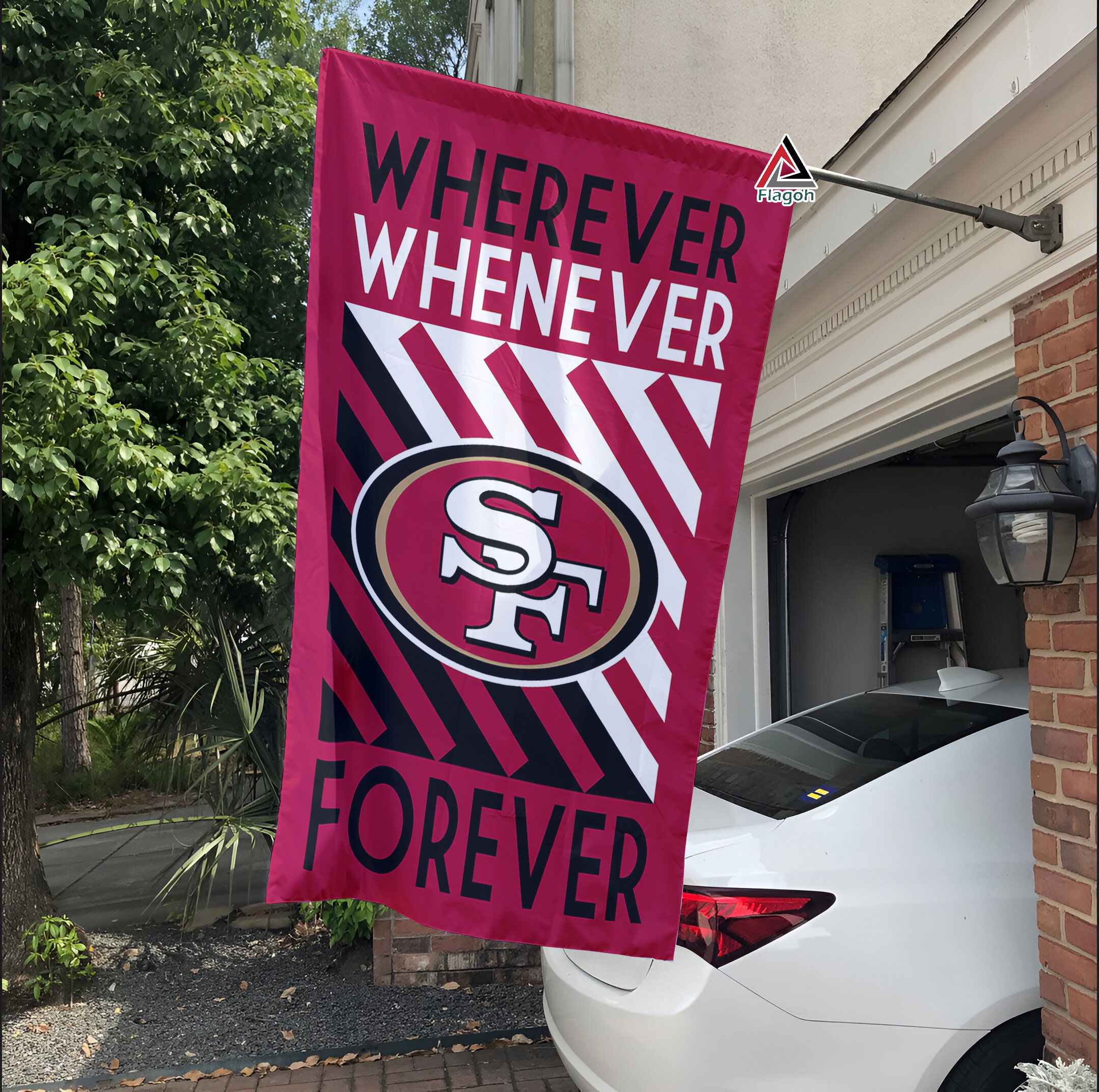 San Francisco 49ers Forever Fan Flag, NFL Sport Fans Outdoor Flag - Image 3