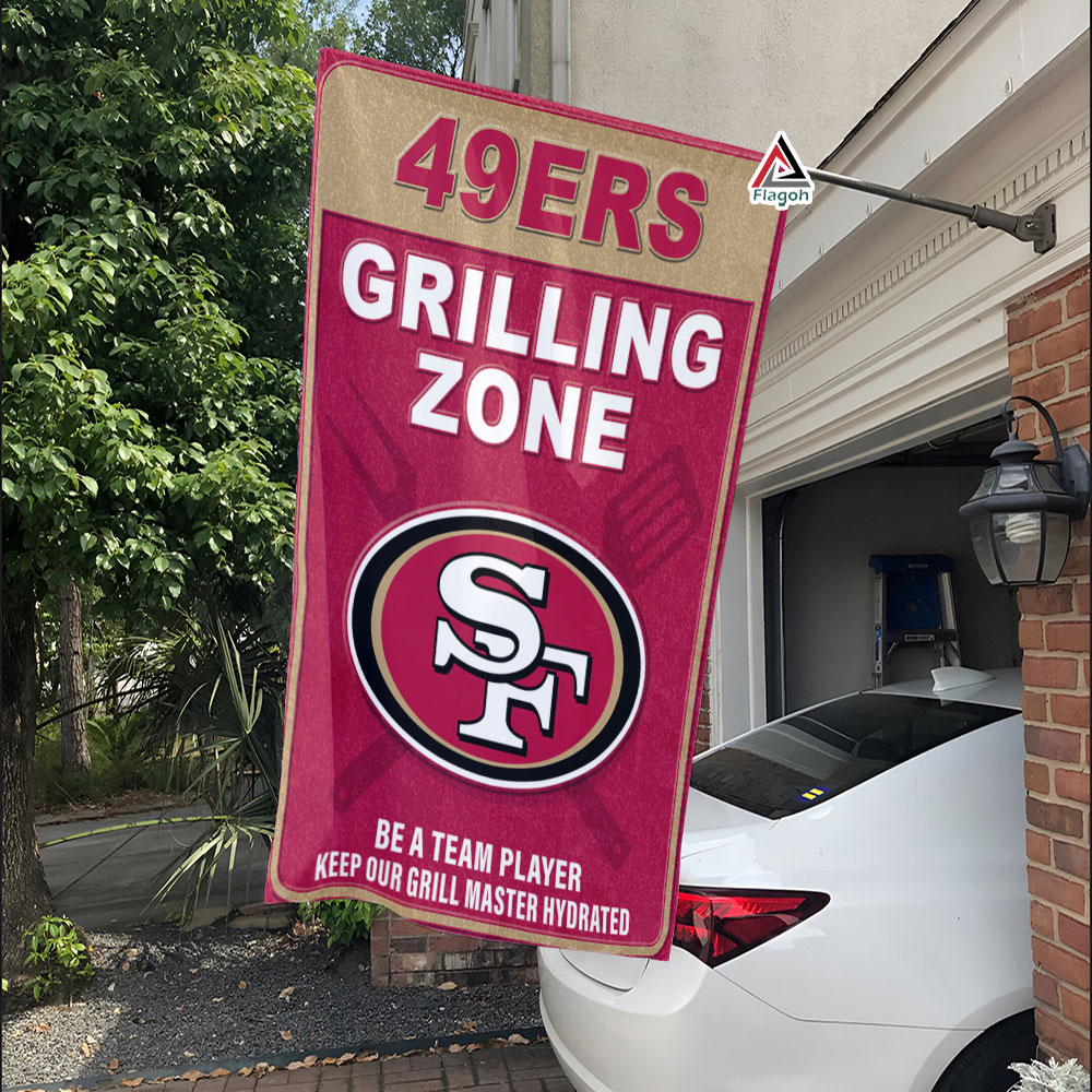 San Francisco 49ers Grilling Zone Flag, 49ers Football Fans BBQ Flag - Image 3
