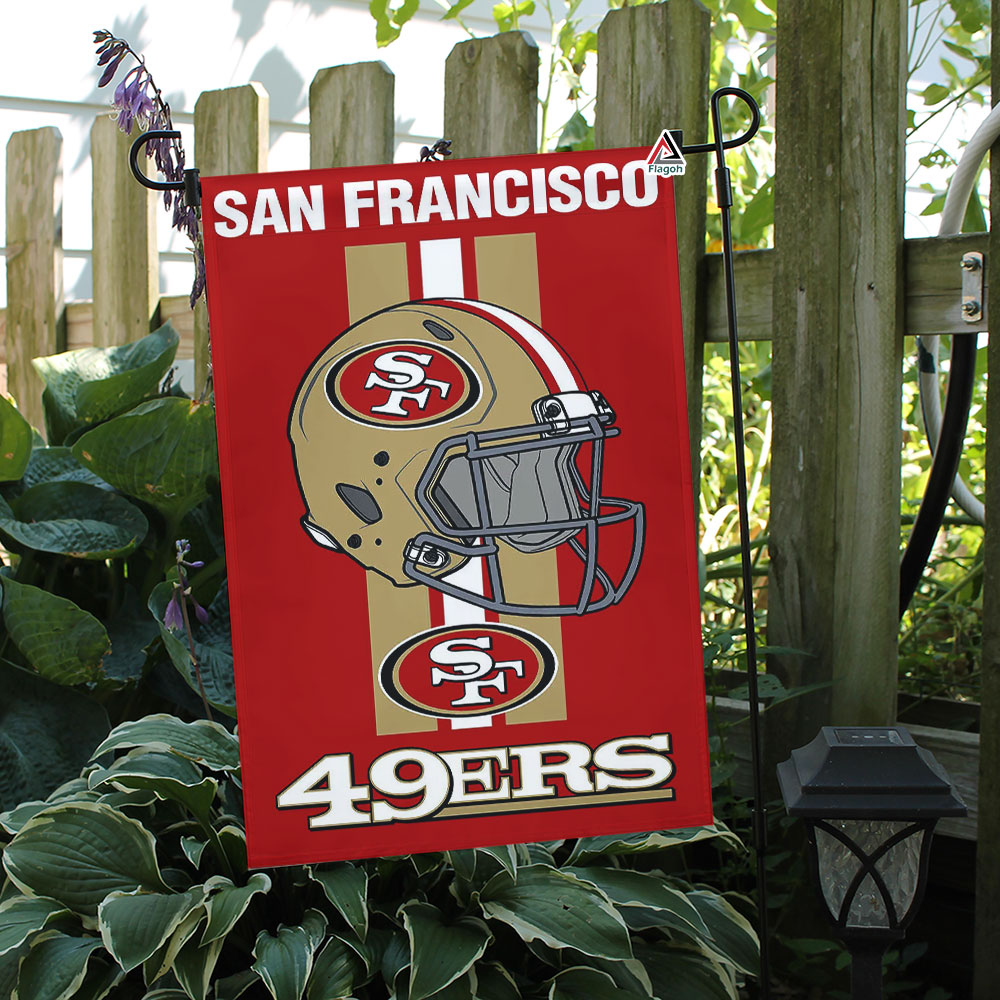 San Francisco 49ers Helmet Vertical Flag, 49ers NFL Outdoor Flag - Image 3