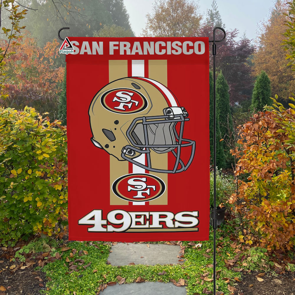 San Francisco 49ers Helmet Vertical Flag, 49ers NFL Outdoor Flag - Image 4