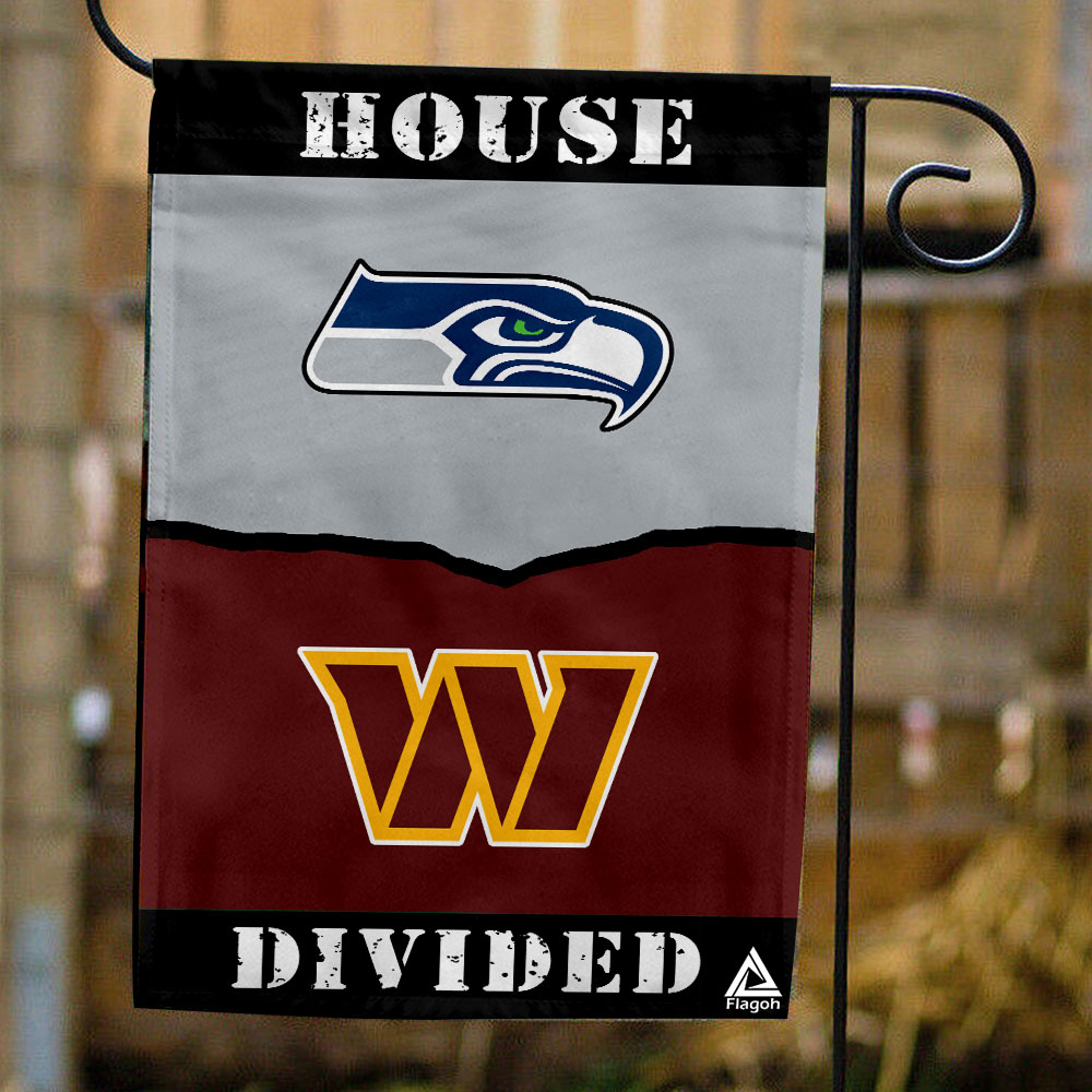 Seahawks vs Commanders House Divided Flag, NFL House Divided Flag