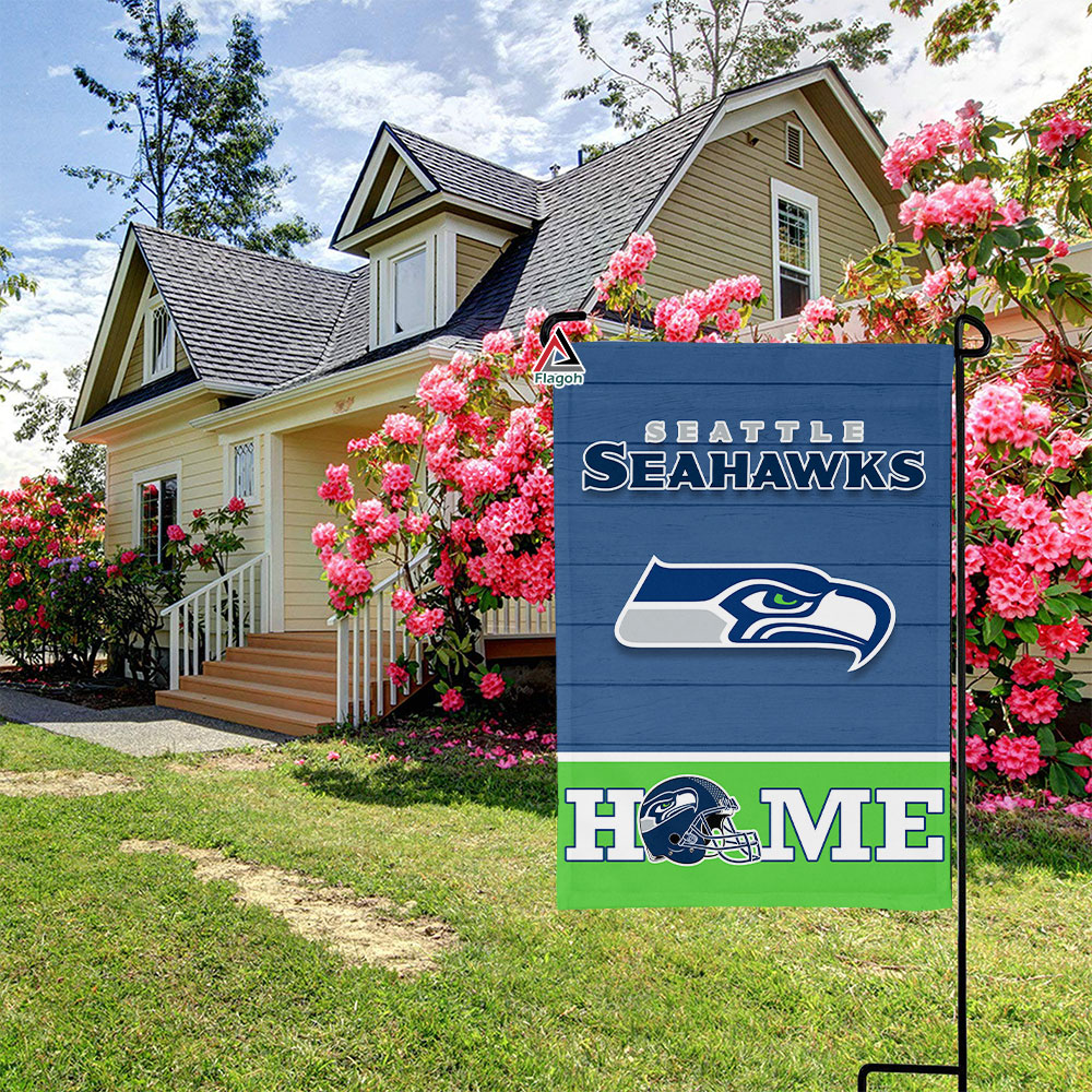 Seattle Seahawks Football Flag, Blitz Mascot Personalized Football Fan Welcome Flags, Custom Family Name NFL Decor - Image 8