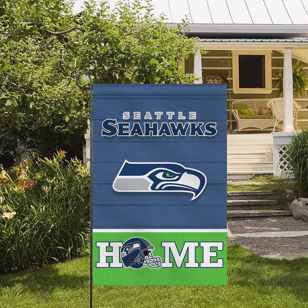 Seattle Seahawks Football Flag, Blitz Mascot Personalized Football Fan Welcome Flags, Custom Family Name NFL Decor - Image 6