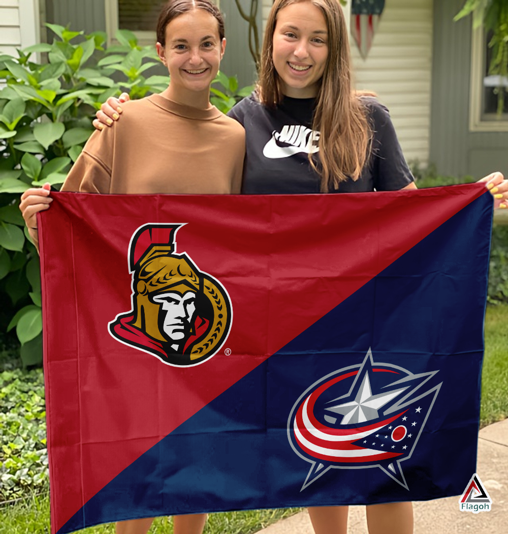 Senators vs Blue Jackets House Divided Flag, NHL House Divided Flag - Image 3