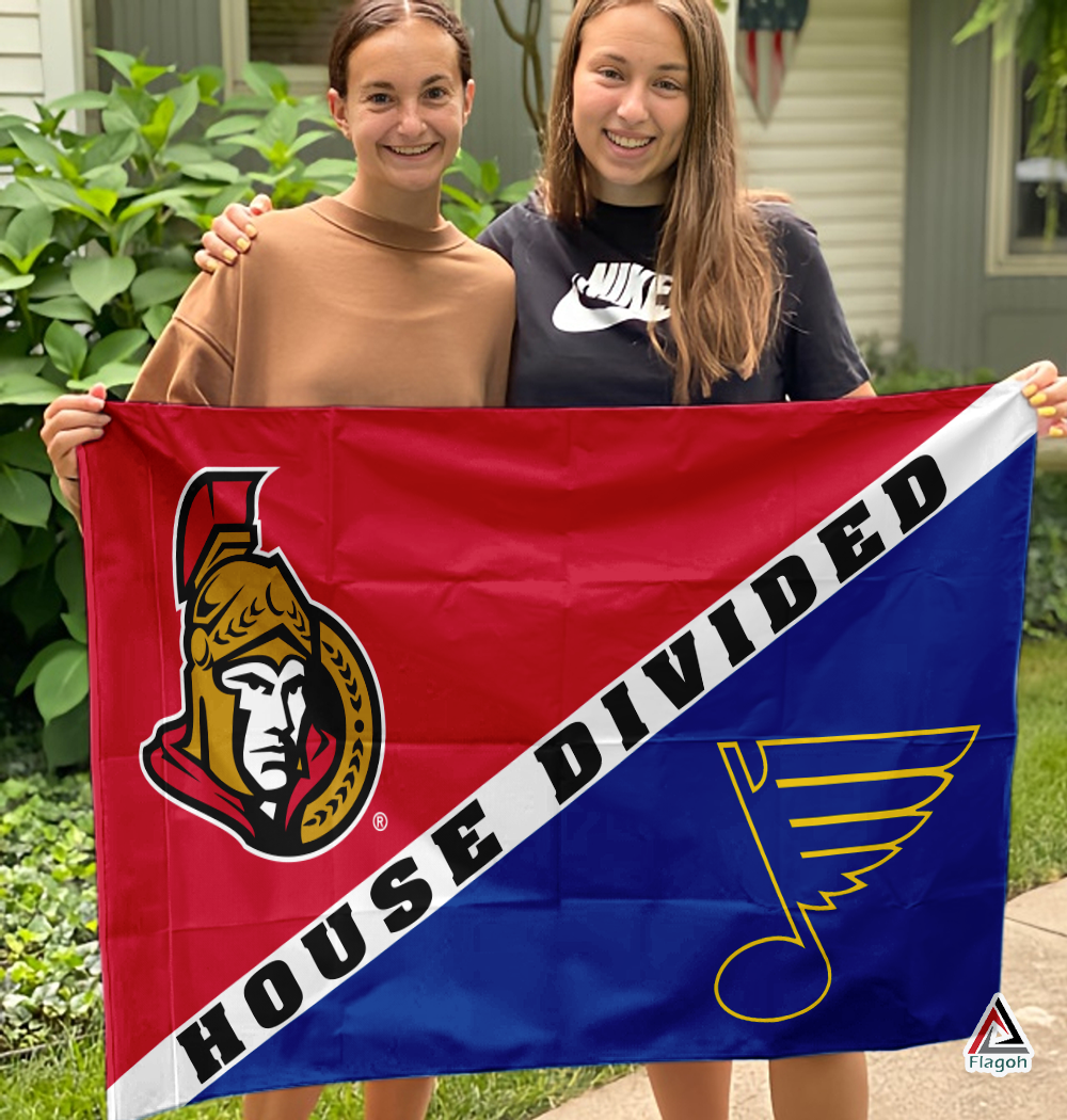 Senators vs Blues House Divided Flag, NHL House Divided Flag - Image 3