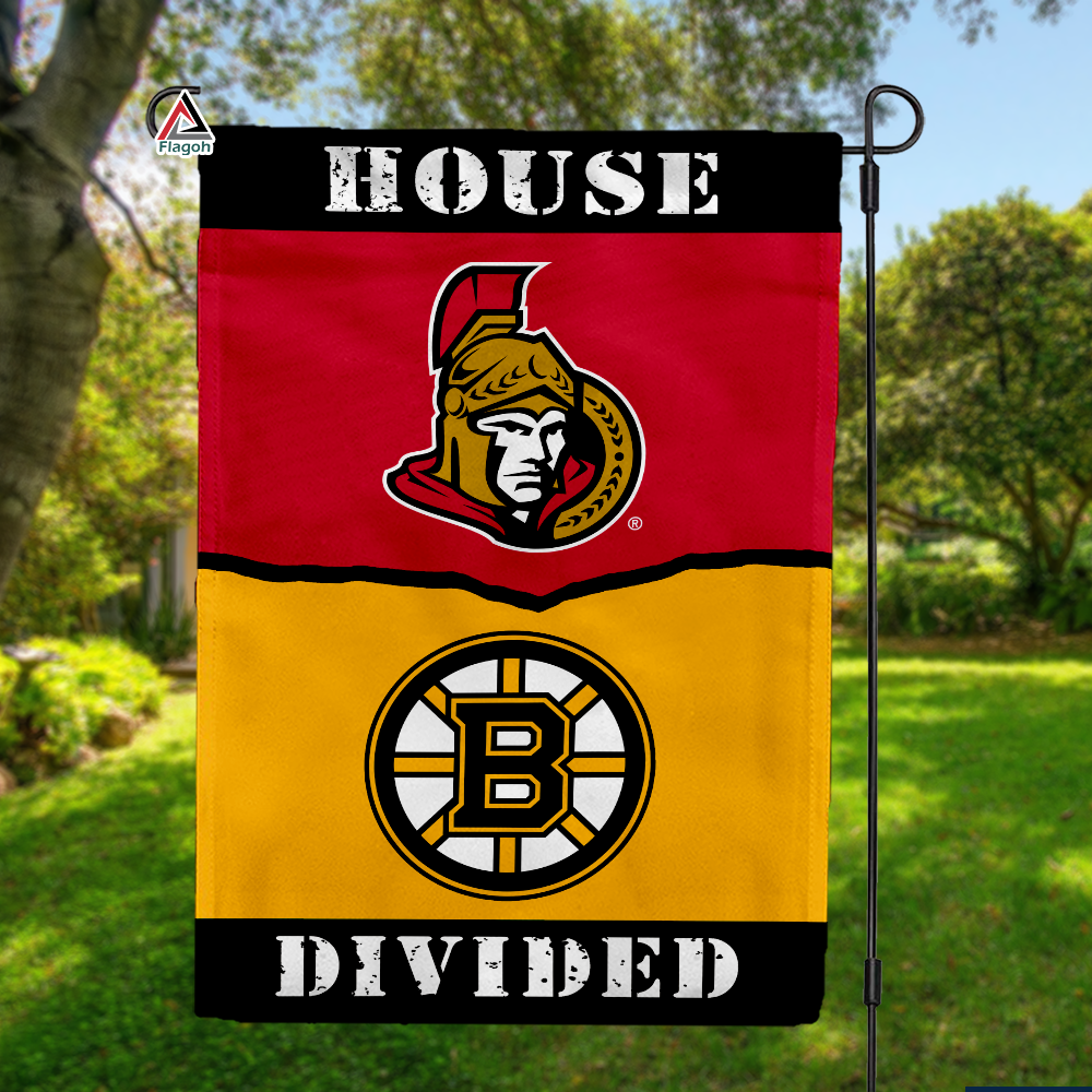 Senators vs Bruins House Divided Flag, NHL House Divided Flag