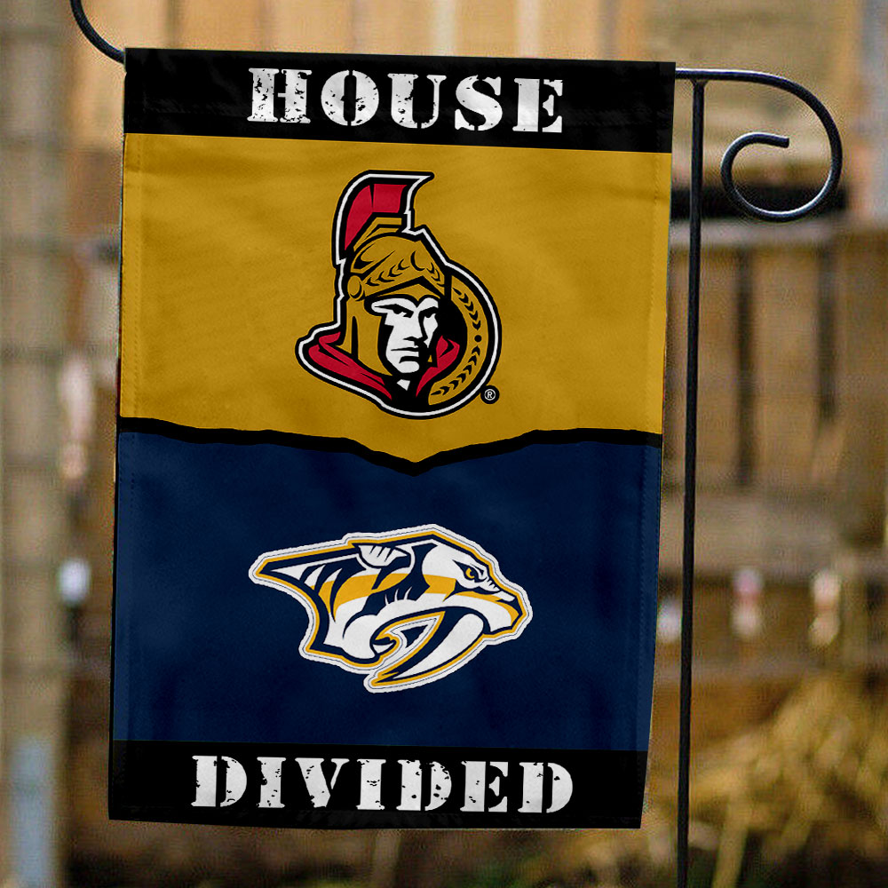 Senators vs Predators House Divided Flag, NHL House Divided Flag