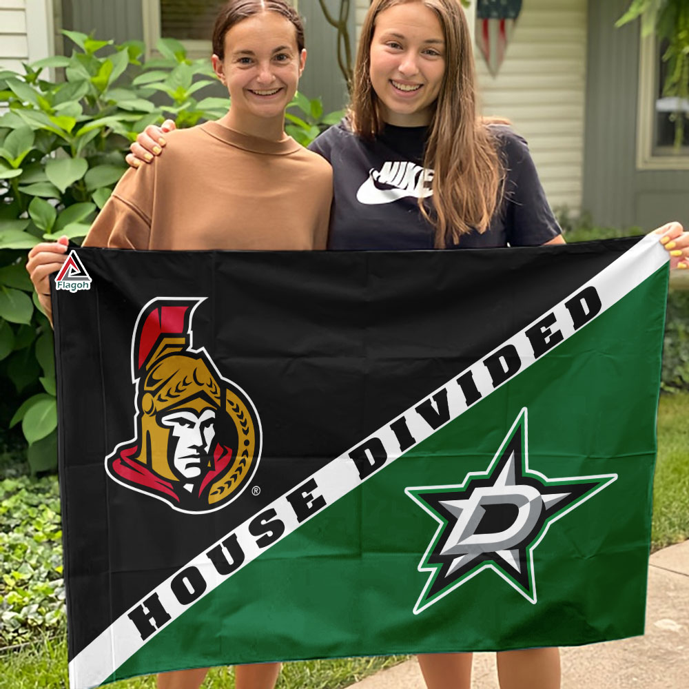 Senators vs Stars House Divided Flag, NHL House Divided Flag - Image 3