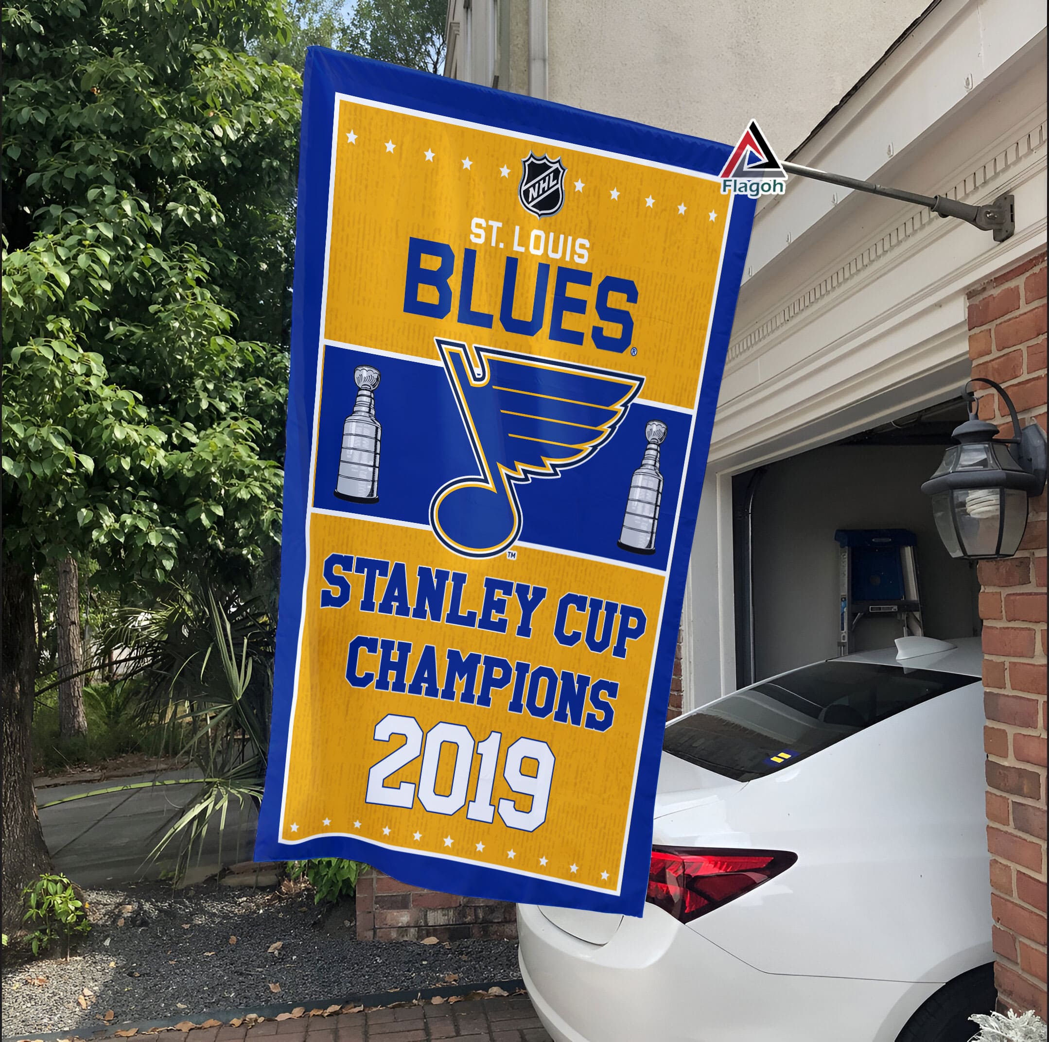 St. Louis Blues Stanley Cup Champions Flag, Blues Stanley Cup Flag, NHL Premium Flag - Image 3