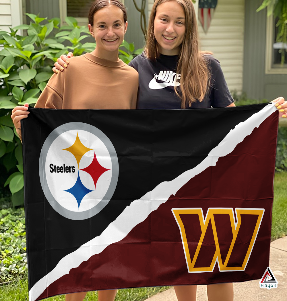 Steelers vs Commanders House Divided Flag, NFL House Divided Flag - Image 3