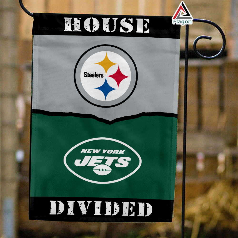 Steelers vs Jets House Divided Flag, NFL House Divided Flag