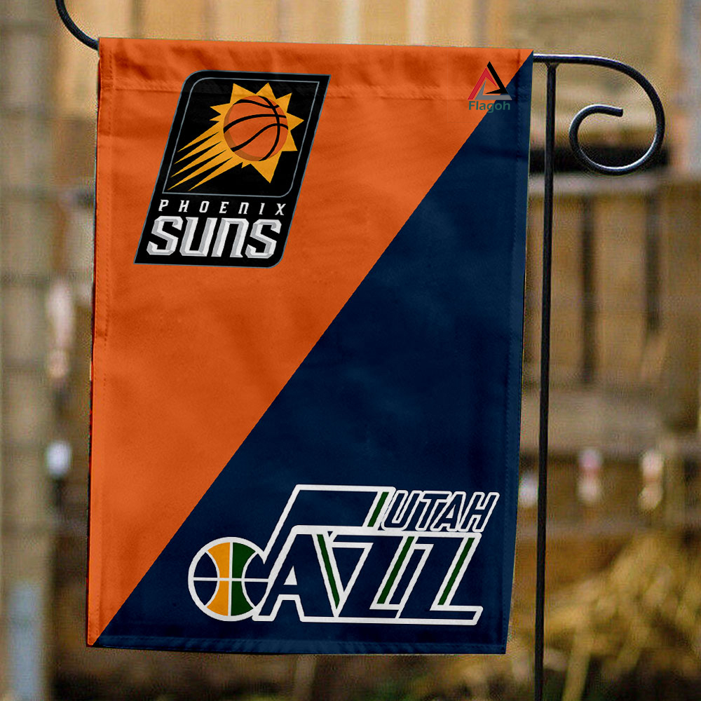 Suns vs Jazz House Divided Flag, NBA House Divided Flag