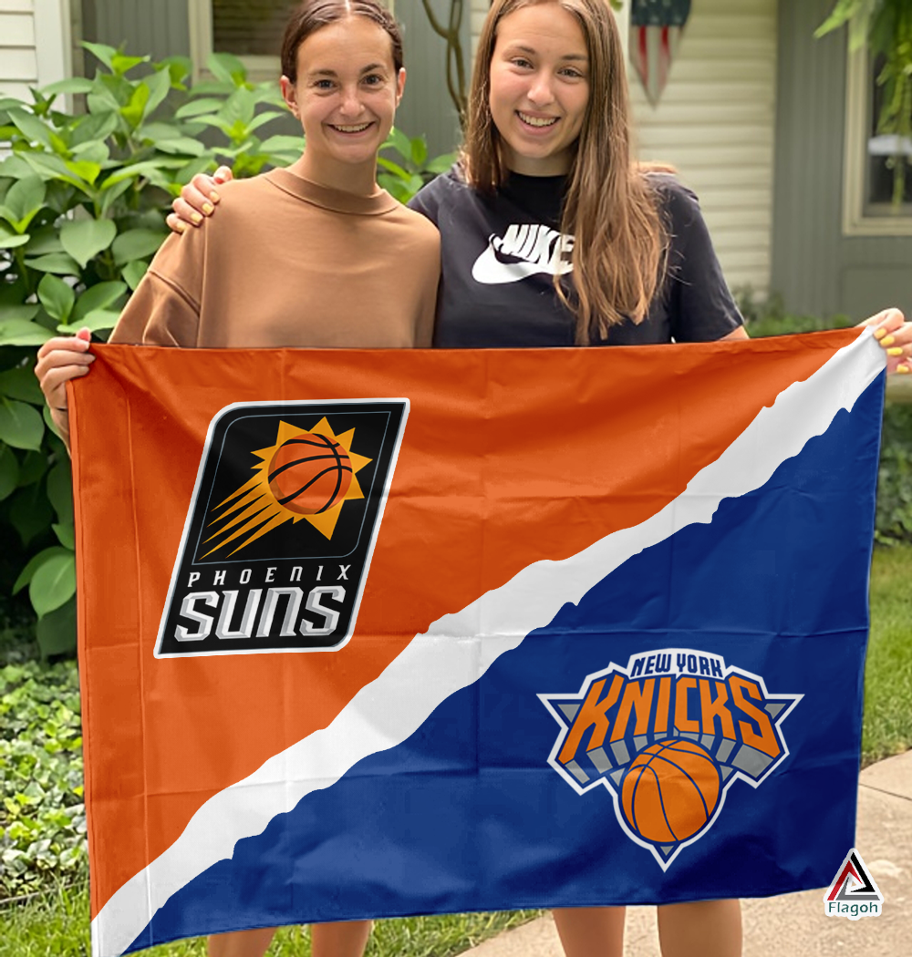 Suns vs Knicks House Divided Flag, NBA House Divided Flag - Image 3