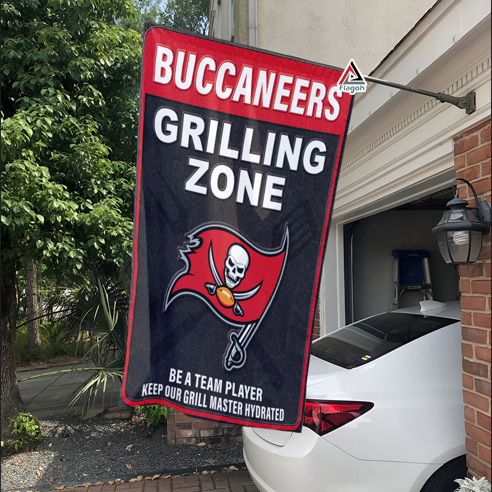Tampa Bay Buccaneers Grilling Zone Flag, Buccaneers Football Fans BBQ Flag - Image 3