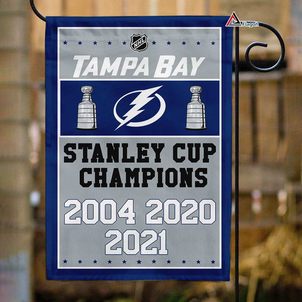 Tampa Bay Lightning Stanley Cup Champions Flag, Lightning Stanley Cup Flag, NHL Premium Flag