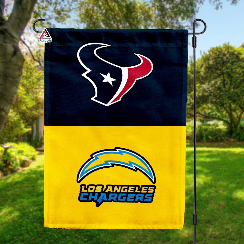 Texans vs Chargers House Divided Flag, NFL House Divided Flag