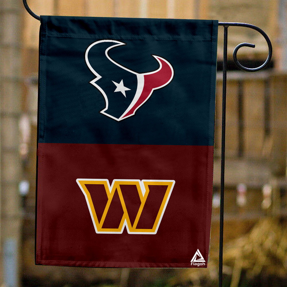 Texans vs Commanders House Divided Flag, NFL House Divided Flag