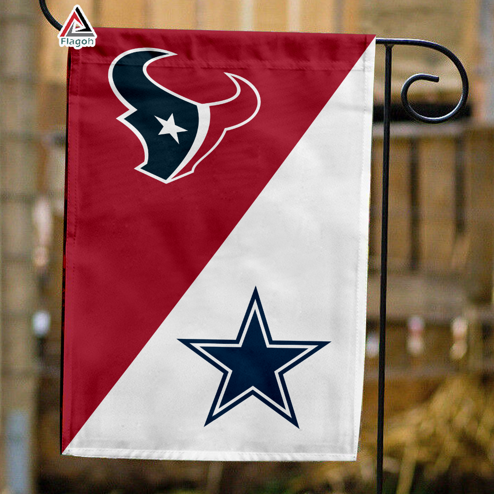 Texans vs Cowboys House Divided Flag, NFL House Divided Flag