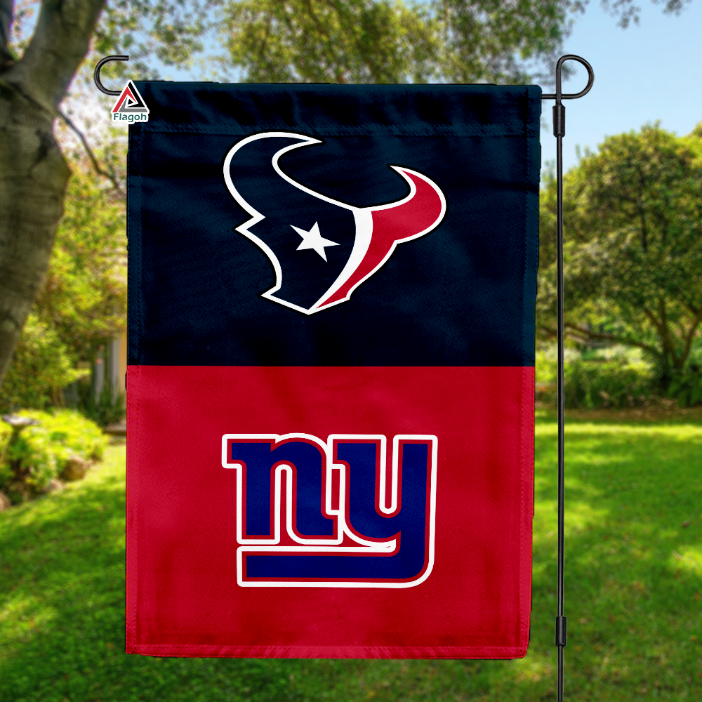 Texans vs Giants House Divided Flag, NFL House Divided Flag