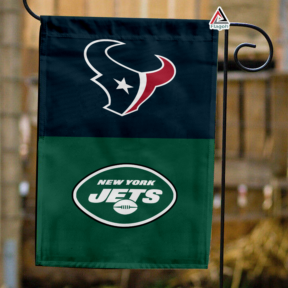 Texans vs Jets House Divided Flag, NFL House Divided Flag