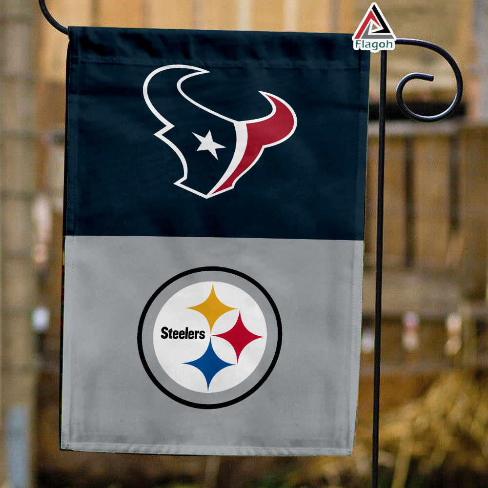 Texans vs Steelers House Divided Flag, NFL House Divided Flag