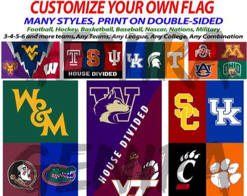 Texas Longhorns Vs Oklahoma Sooners Flag, Custom House Divided Flags, College Flags - Image 6