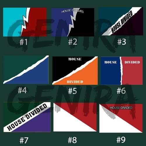 Texas Longhorns Vs Oklahoma Sooners Flag, Custom House Divided Flags, College Flags - Image 3