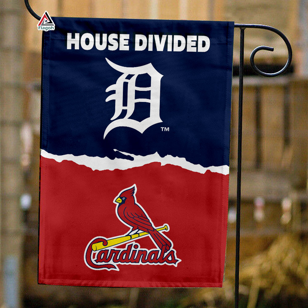Tigers vs Cardinals House Divided Flag, MLB House Divided Flag