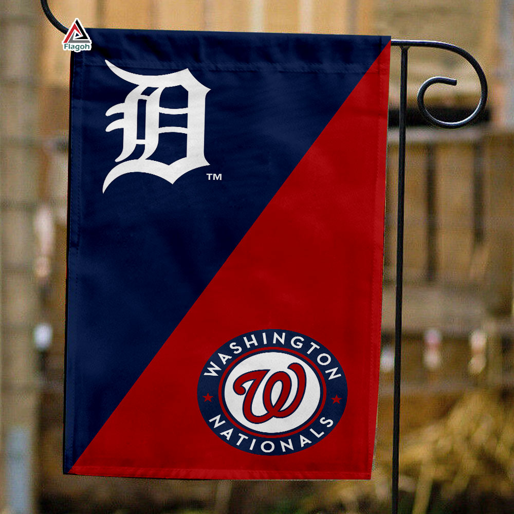Tigers vs Nationals House Divided Flag, MLB House Divided Flag