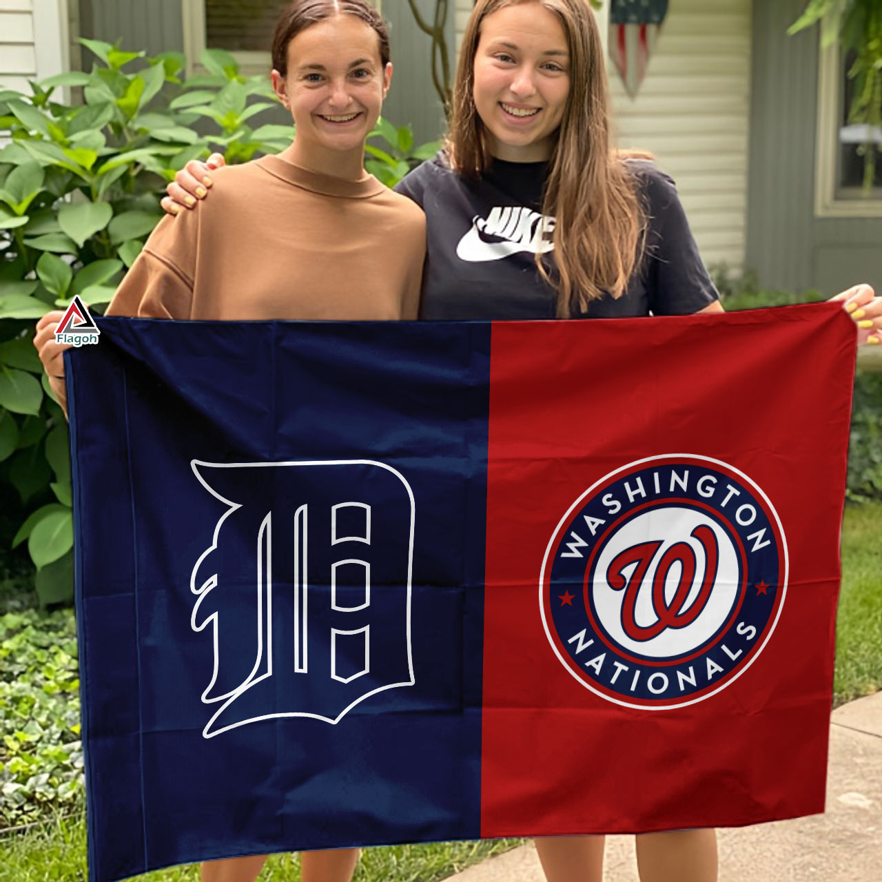 Tigers vs Nationals House Divided Flag, MLB House Divided Flag - Image 3