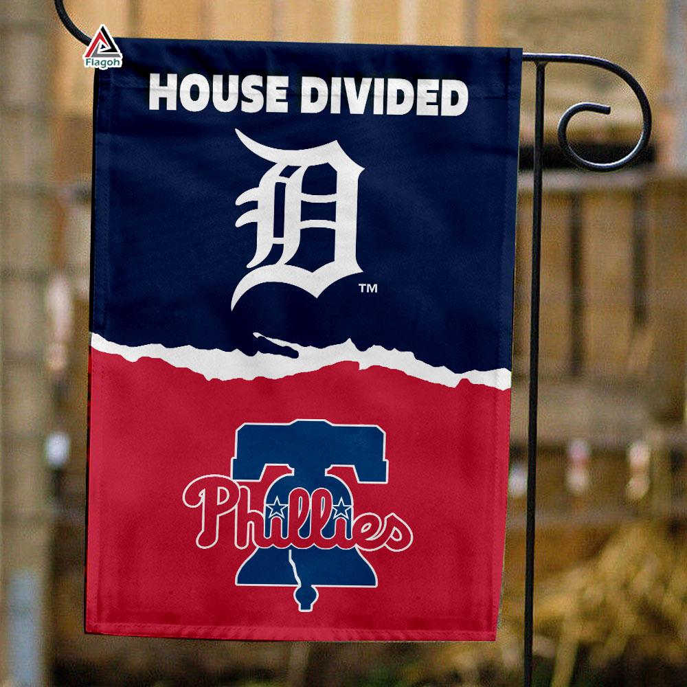 Tigers vs Phillies House Divided Flag, MLB House Divided Flag