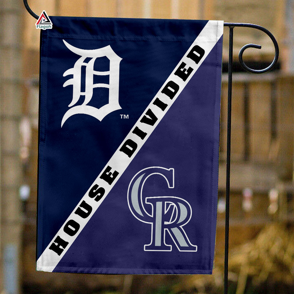 Tigers vs Rockies House Divided Flag, MLB House Divided Flag