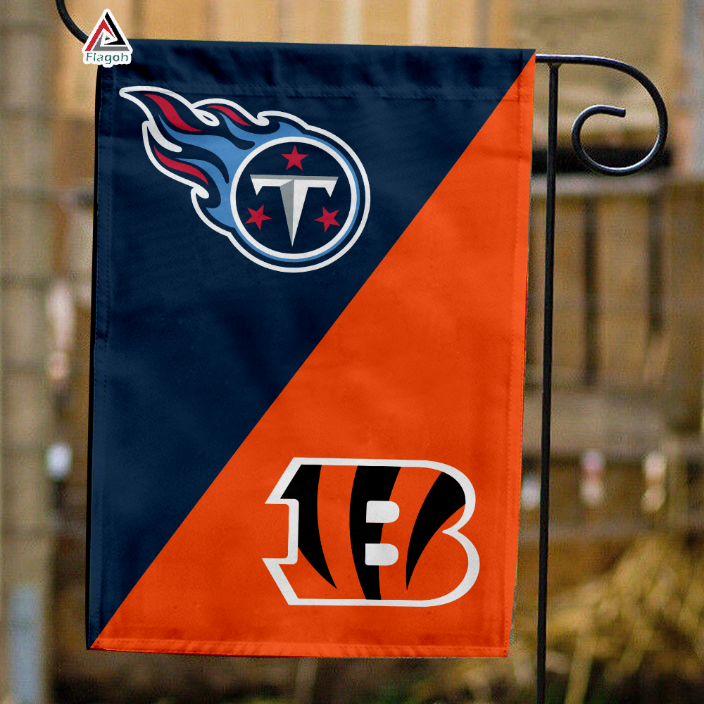 Titans vs Bengals House Divided Flag, NFL House Divided Flag